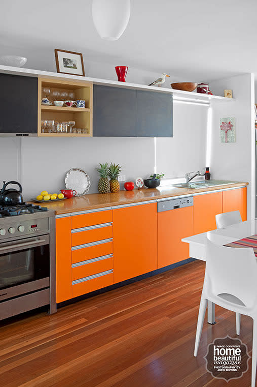 Orange cabinetry