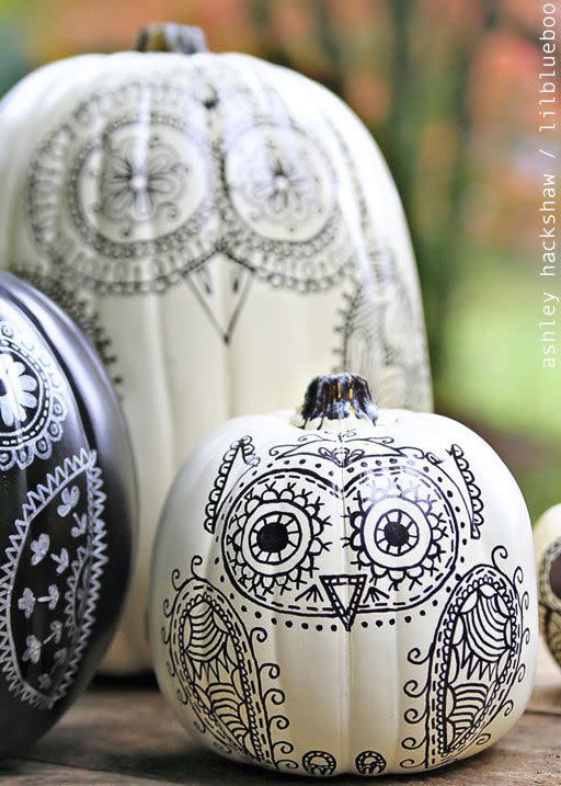 Sharpie Owl Pumpkin