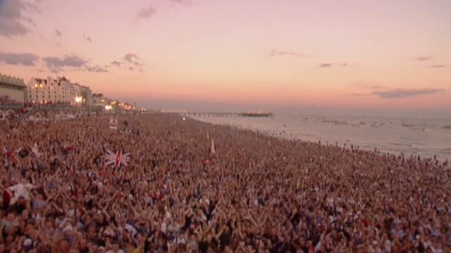 The 250,000 strong crowd at Big Beach Boutique II in 2002 (BMG/Fatboy Slim/PA)