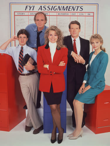 Candice Bergen as a television journalist in Murphy Brown, 1988