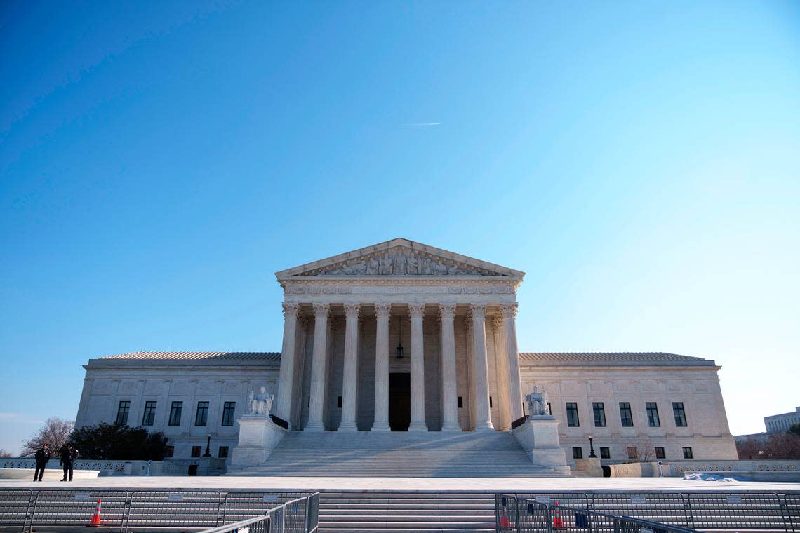 The U.S. Supreme Court building on Jan. 24, 2022, in Washington, D.C. (Drew Angerer/Getty Images/TNS)