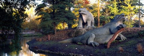 Wooden carved dinosaurs are one of London's more surprising sights - Credit: GETTY