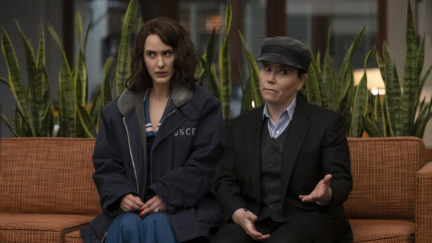 Rachel Brosnahan as Midge and Alex Borstein as her manager, Susie Myerson<p>Photo credit: Philippe Antonello/Prime Video</p>