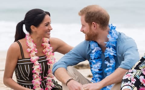 The Duke and Duchess of Sussex on tour in Australia - Credit: Getty