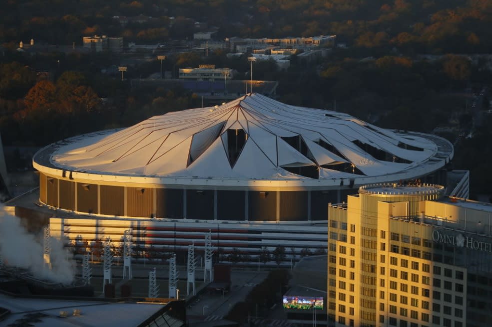 We can’t stop watching this footage of the Georgia Dome imploding