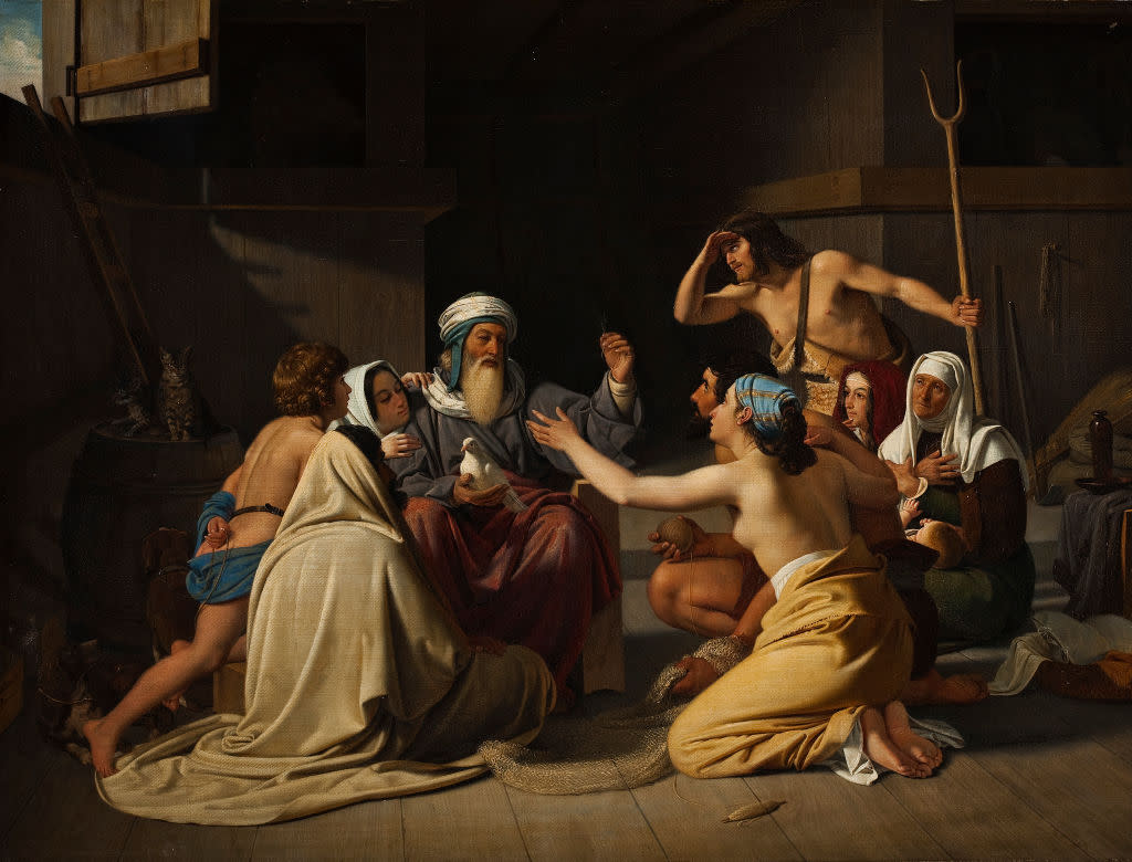 Noah MC’ing in the Ark, 1835, depicted by Ditlev Blunck (1798-1854). (Credit: Fine Art Images/Heritage Images via Getty Images)