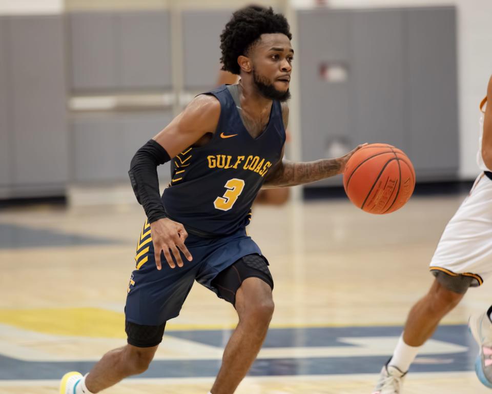 Jammy Pierre-Louis led Gulf Coast with 22 points in Monday's win over Florida Coastal Prep.