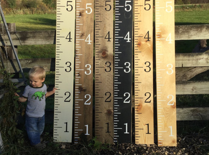 Handpainted Growth Chart Rulers