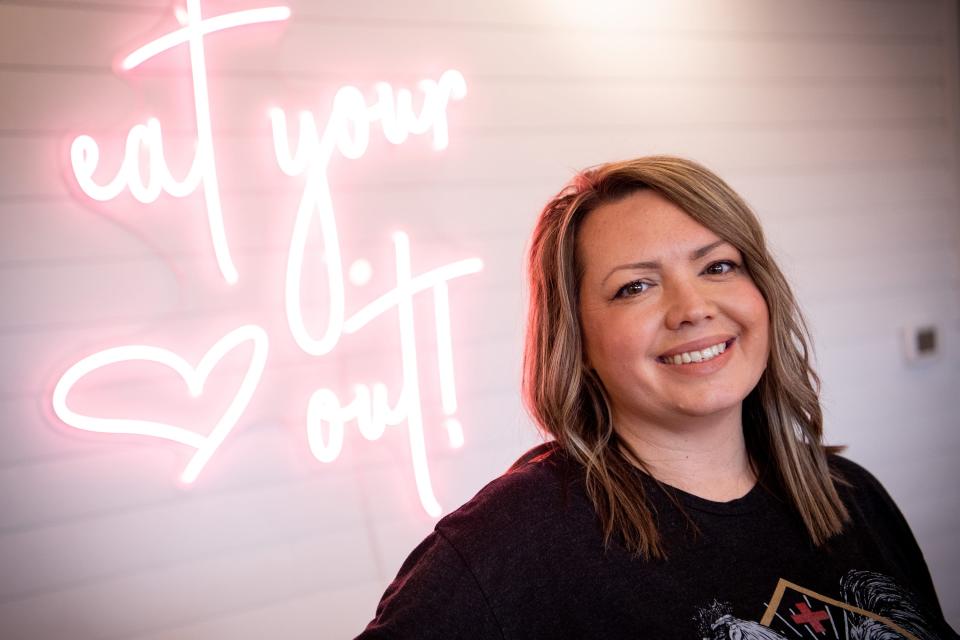 Chef Bettina Hamblin is photographed inside her restaurant Farmacy located at 5018 Kingston Pike in the Bearden neighborhood of Knoxville on Thursday, Jan. 12, 2023.