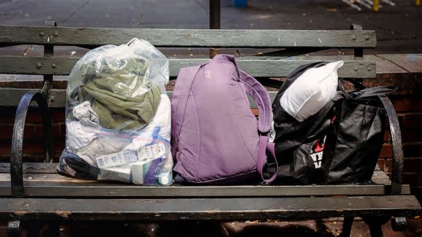 PHOTO: Possessions brought along for the last leg of the journey in New York on Aug. 5, 2022. (Sara Naomi Lewkowicz/The New York Times via Redux)