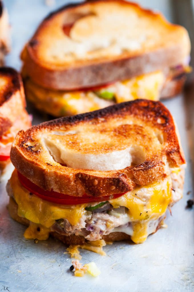 Sheet Pan Sourdough Tuna Melts