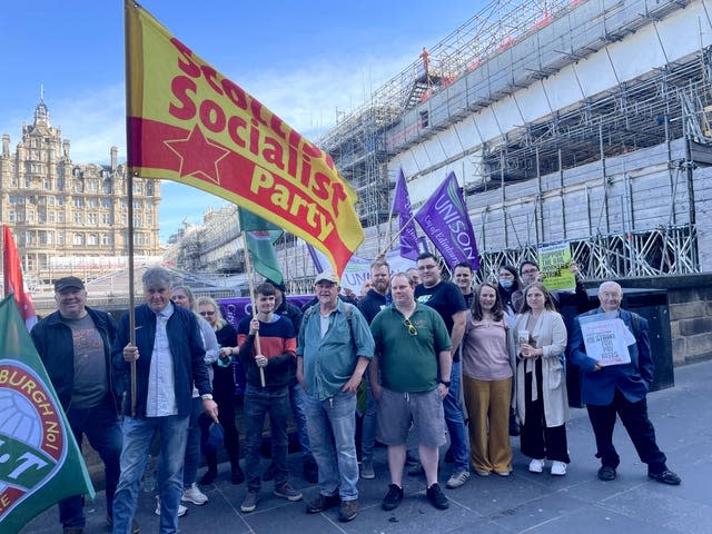 Picket line in Edinburgh