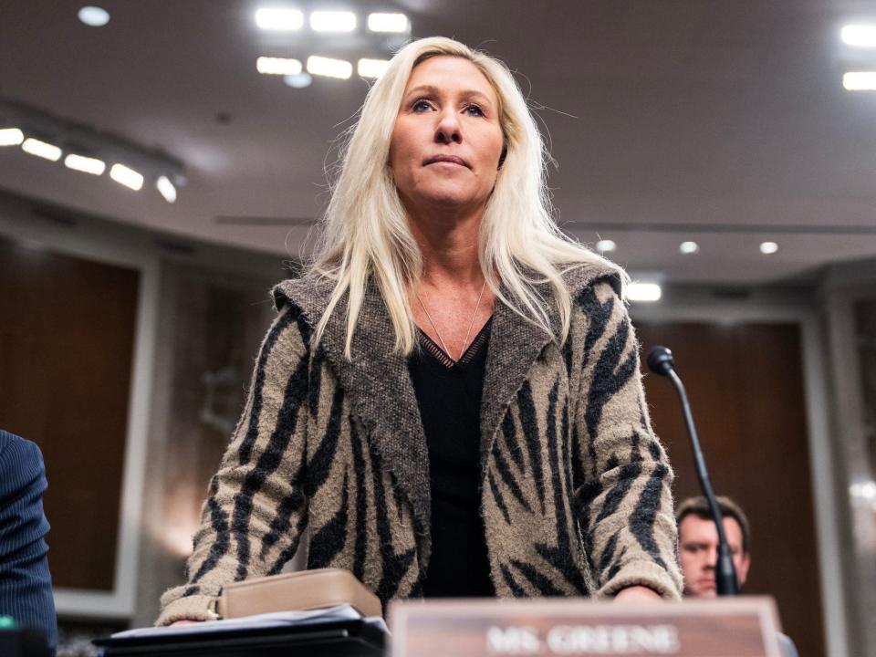 Republican Rep. Marjorie Taylor Greene of Georgia on Capitol Hill on November 29, 2023.