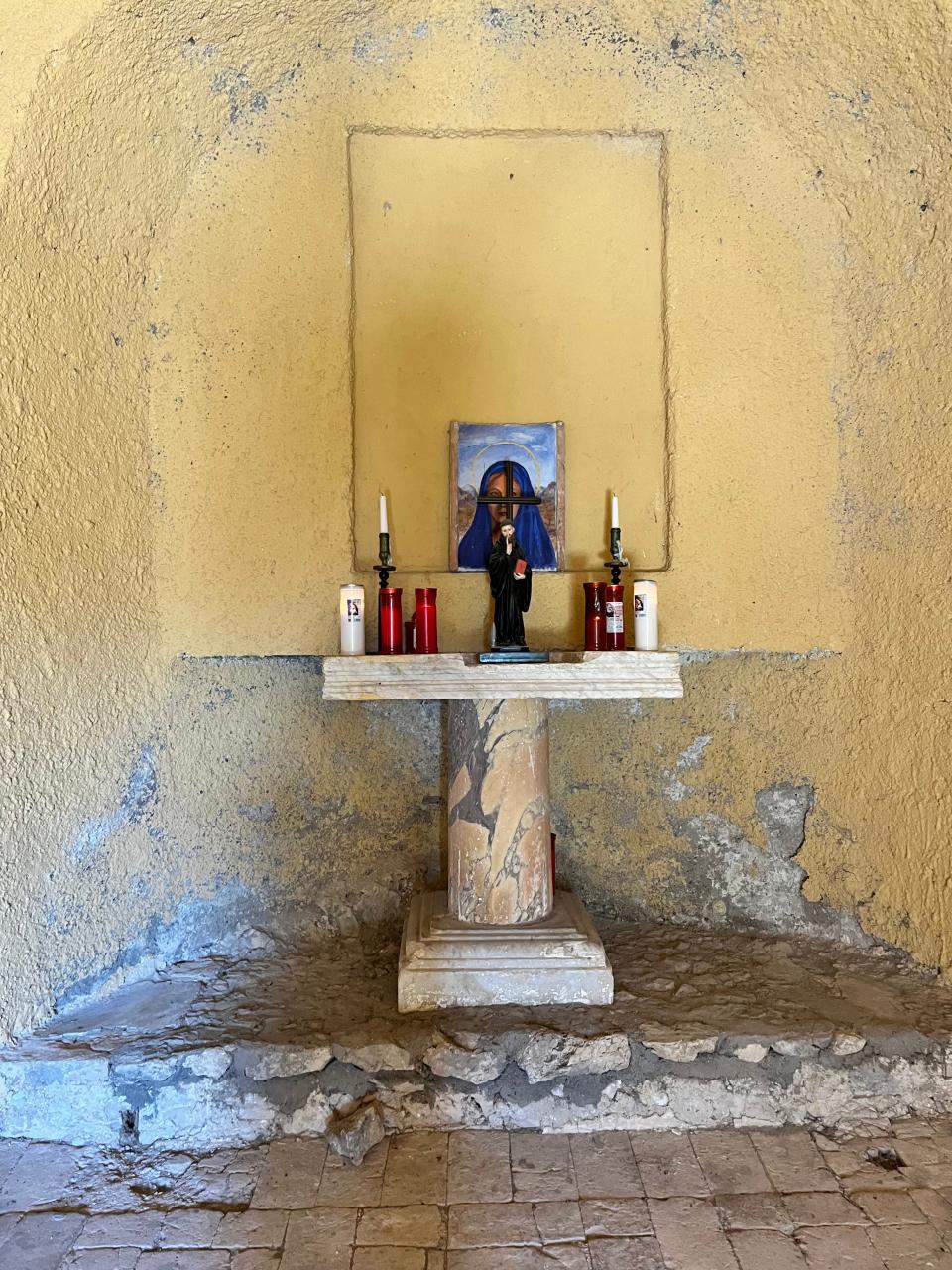 An altar inside the Montebuono monastery where Paul Valdez and seven other American soldiers took refuge during World War II.