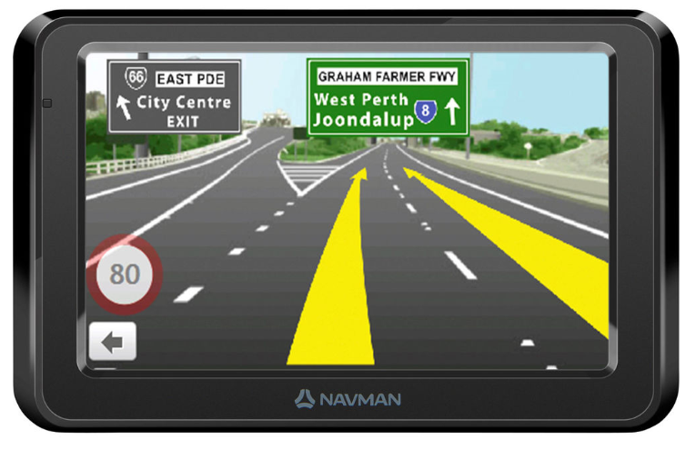 Screenshot of Navman GPS unit