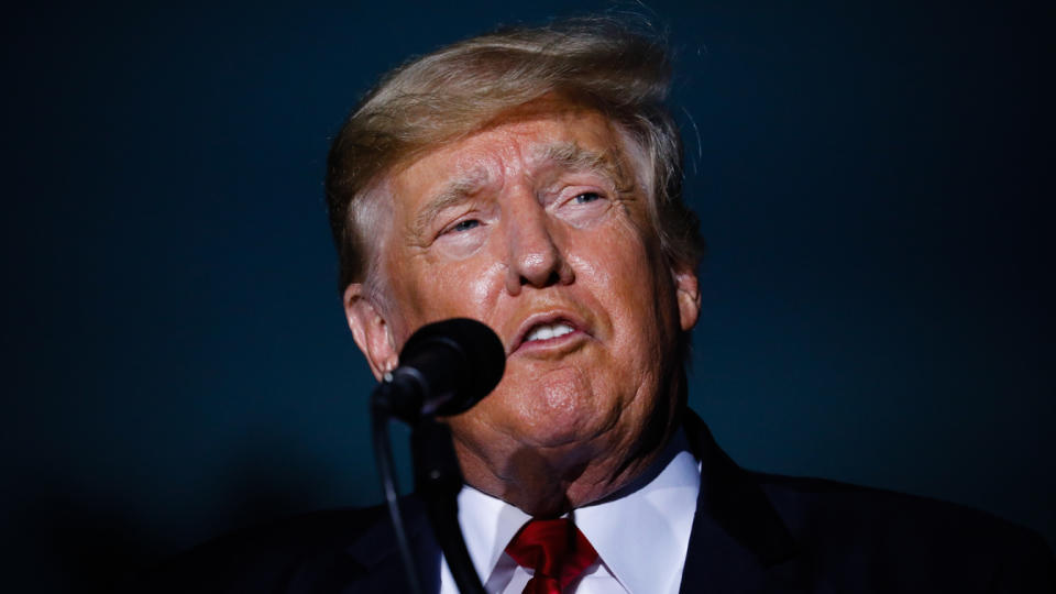 Former President Donald Trump addresses a rally on July 3 in Sarasota, Fla. 