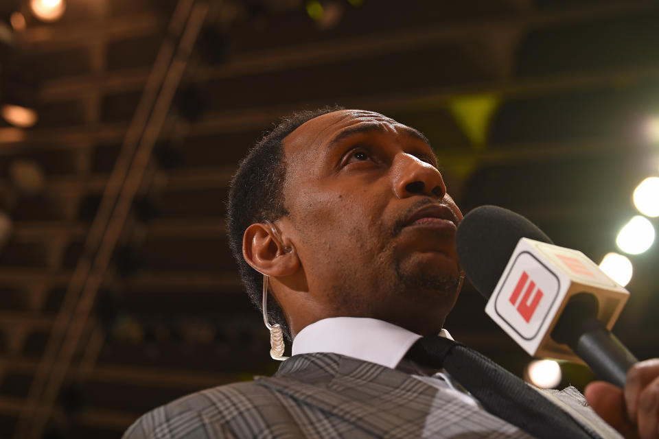 Any chance to yell about something is a good thing for Stephen A. Smith. (Getty)