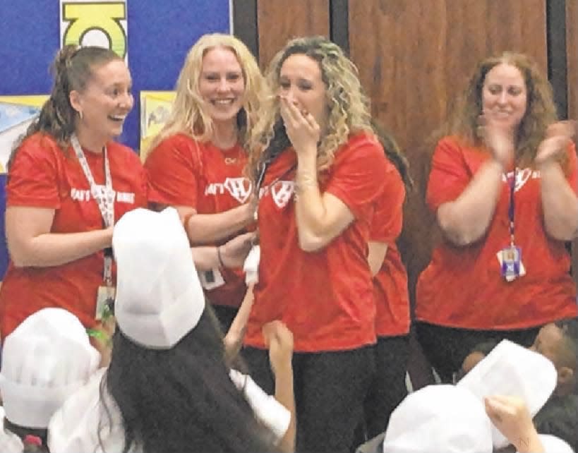 Nicole Silva was announced as a winner of a $25,000 Milken Educator Award on Friday, Dec. 7, 2018, at Nathan Hale Elementary School in Carteret.