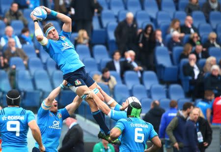 Rugby Union - Italy v Ireland - Six Nations Championship - Stadio Olimpico, Rome - 11/2/17 Italy's Dries van Schalkwyk in action Reuters / Alessandro Bianchi Livepic
