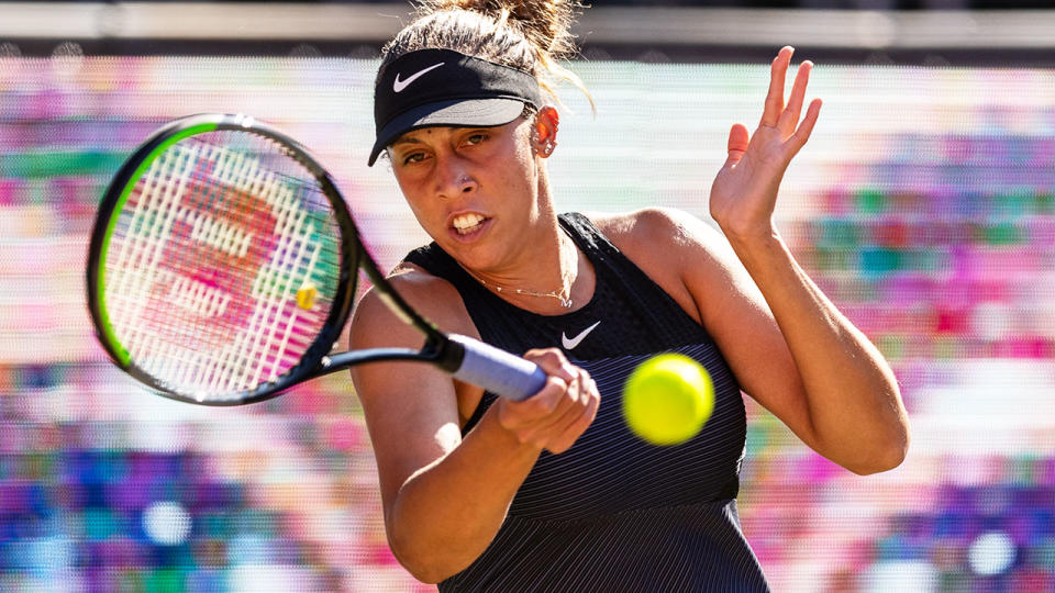 Madison Keys, pictured here in action against Aryna Sabalenka in Berlin.