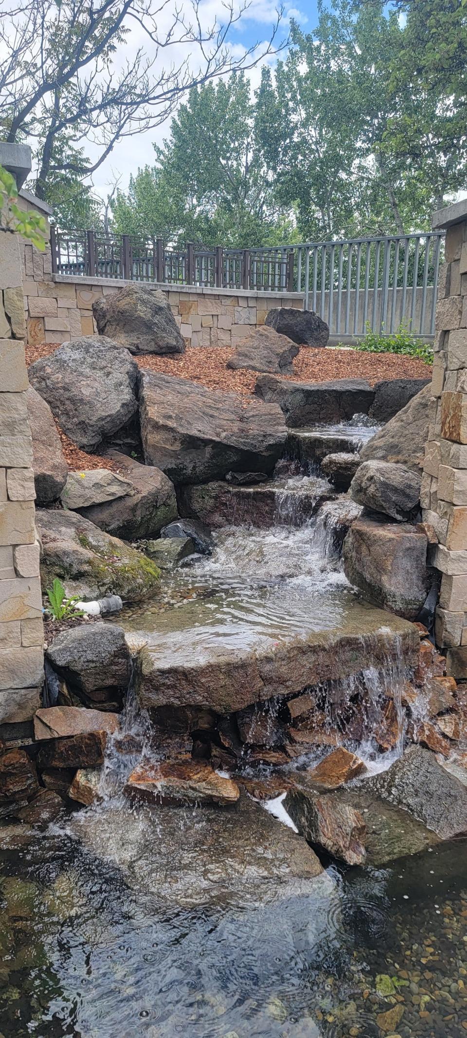 Babbling brook within the Anne Frank memorial