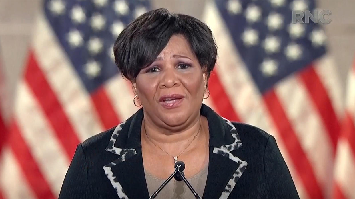 Alice Johnson speaks during the virtual Republican National Convention on August 27, 2020. (via Reuters TV)