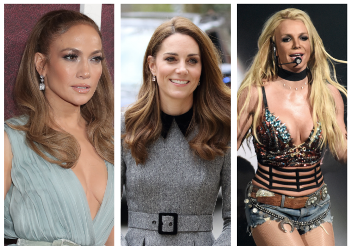 Jennifer Lopez, Kate Middleton, Britney Spears. (PHOTO: Getty Images)