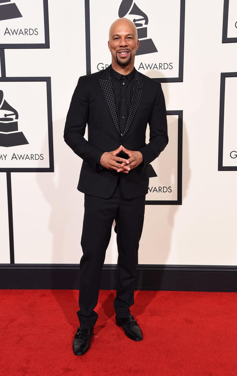 Best: Common in a polka dot button down at the 58th Grammy Awards at Staples Center in Los Angeles, California, on February 15, 2016.  