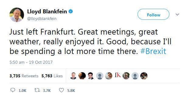 Euro star: the first of Blankfein’s tweets