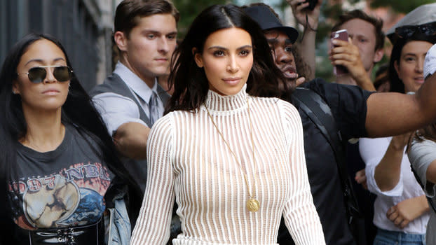 Kim Kardashian shows off thin frame in see-through white mesh bra & thong  after ex Kanye West SPLITS from Chaney Jones