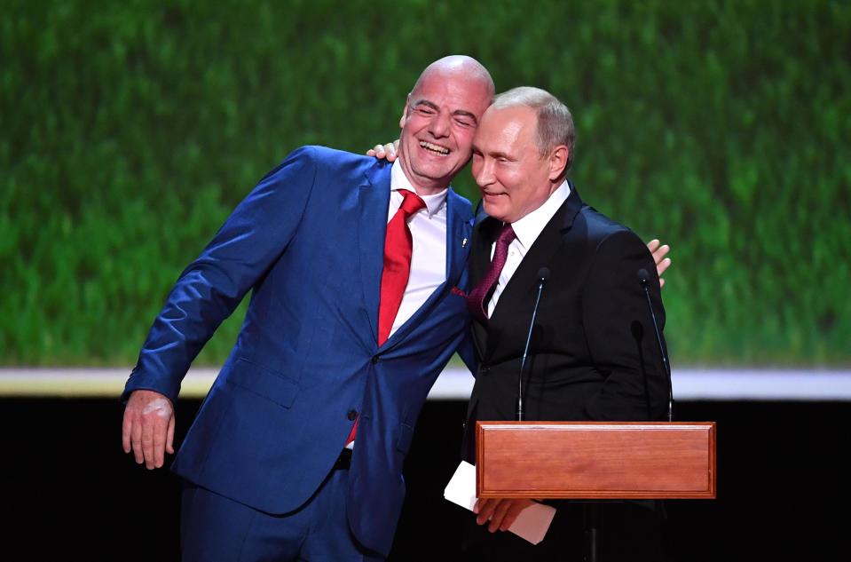 Happy man: Vladimir Putin will be over the moon with the world’s reaction to the Russia World Cup