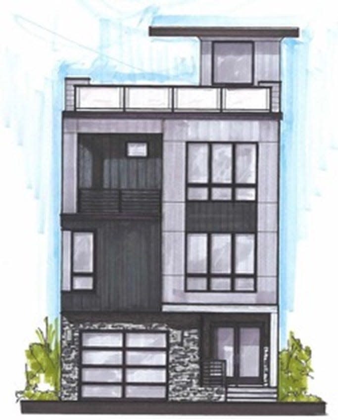 Architectural renderings for Beach Walk, new luxury townhomes coming to Franklin Avenue in Long Branch.