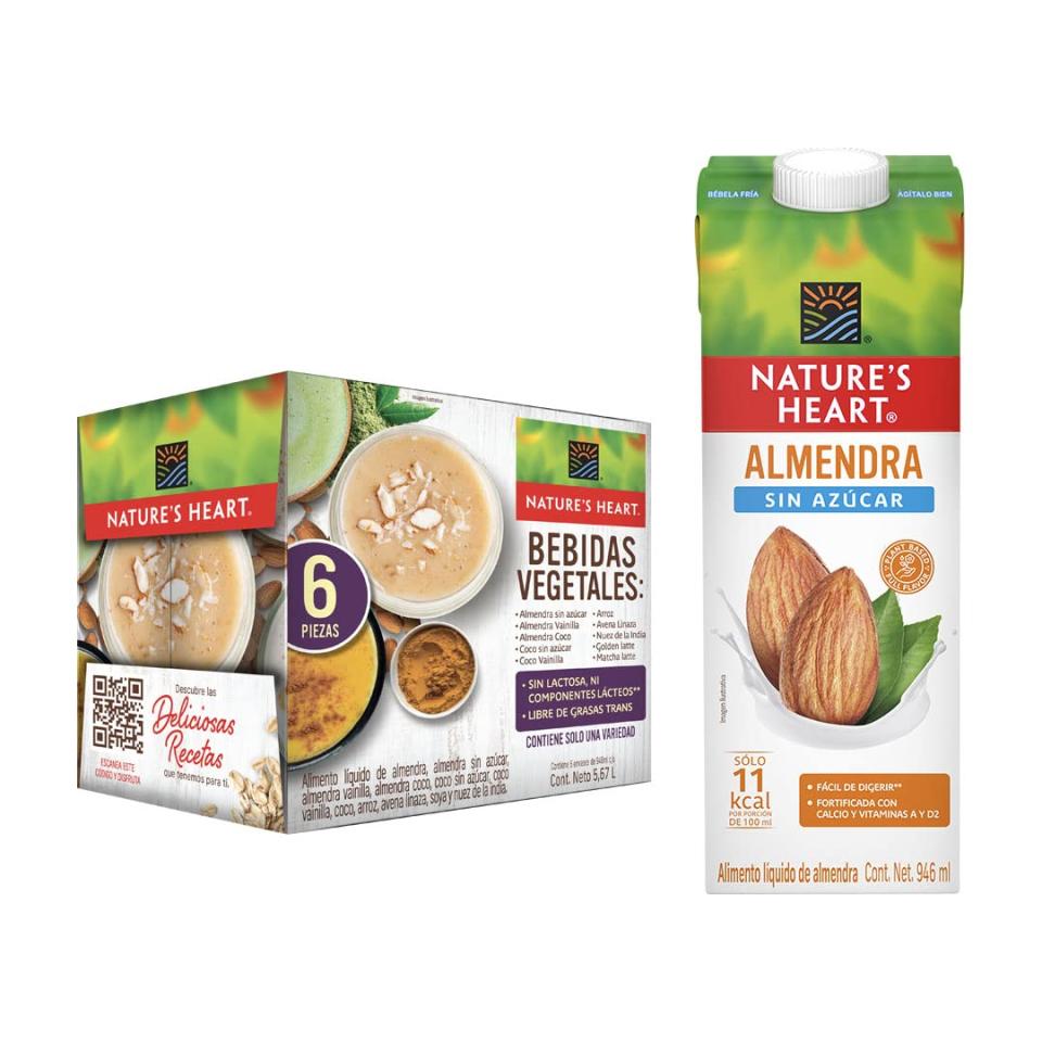 Nature's Heart Bebida de Almendra sin azúcar 6 pack