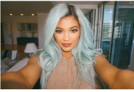 <p>Jenner shows off her luscious pastel blue locks and airbrushed makeup done by Hrush Achemyan in a selfie.</p>