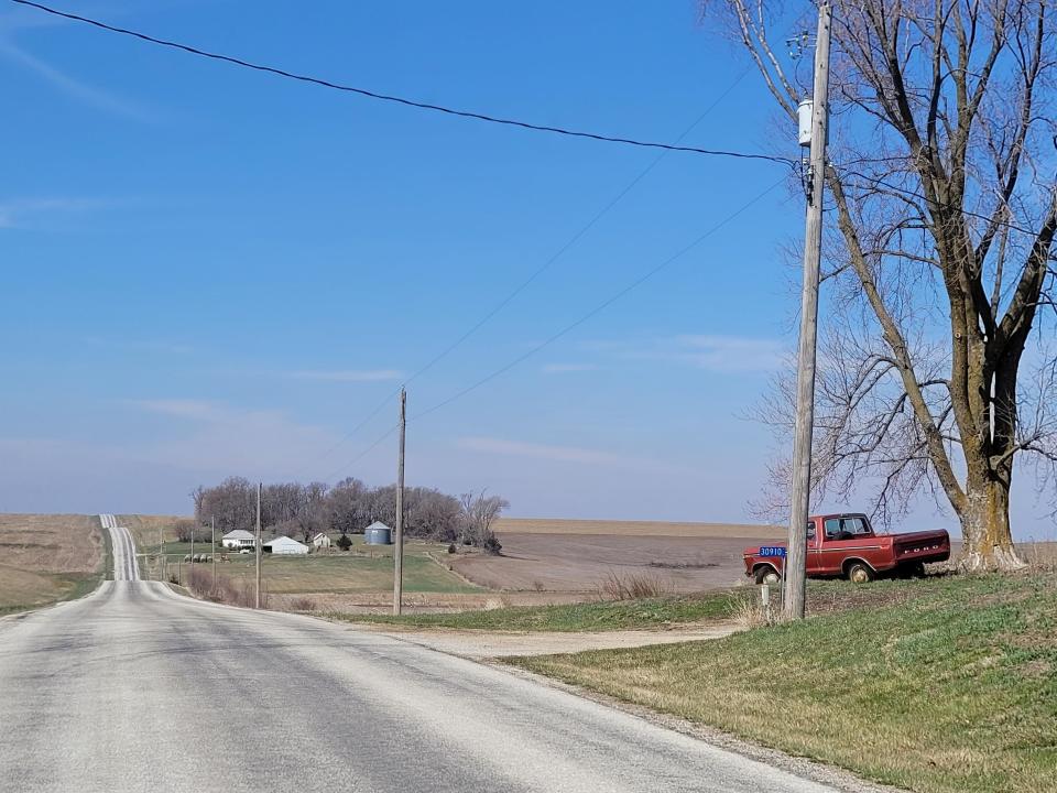 A scene on Brothers Road, part of the Day 1 RAGBRAI 2024 route.