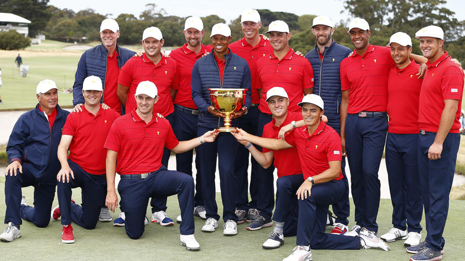 The United States team, pictured here celebrating after winning the Presidents Cup.