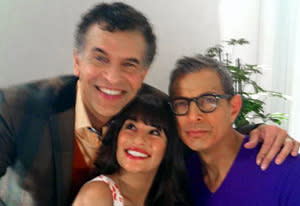 Glee, Brian Stokes Mitchell, Lea Michele and Jeff Goldblum   | Photo Credits: Twitter.com