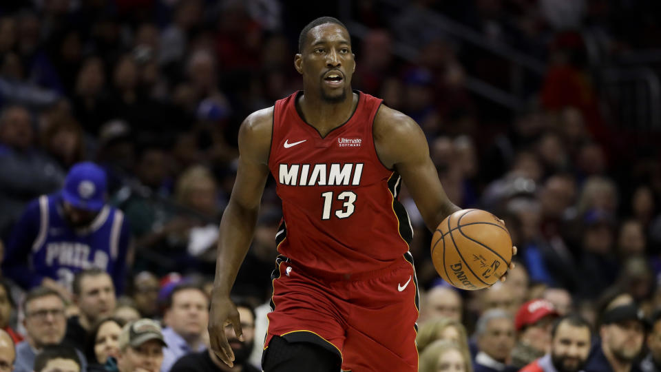 Miami Heat's Dion Waiters in action during an NBA basketball game against the Philadelphia 76ers, Thursday, Feb. 21, 2019, in Philadelphia. (AP Photo/Matt Slocum)