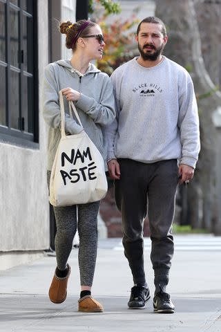 AKM-GSI Shia LaBeouf and his girlfriend Mia Goth look cozy as they get lunch together in Studio City in 2016