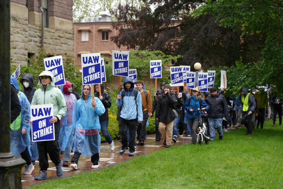 Hundreds of Western Washington University Educational Student Employees walked out of their jobs on Tuesday, May 21, 2024, to strike in a unionized effort to negotiate a contract with University administration.