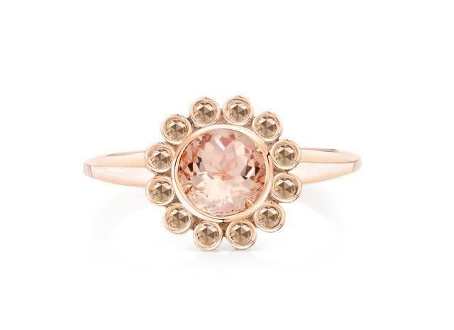 Flora Bhattachary Aditi Morganite Zodiac ring £1,980