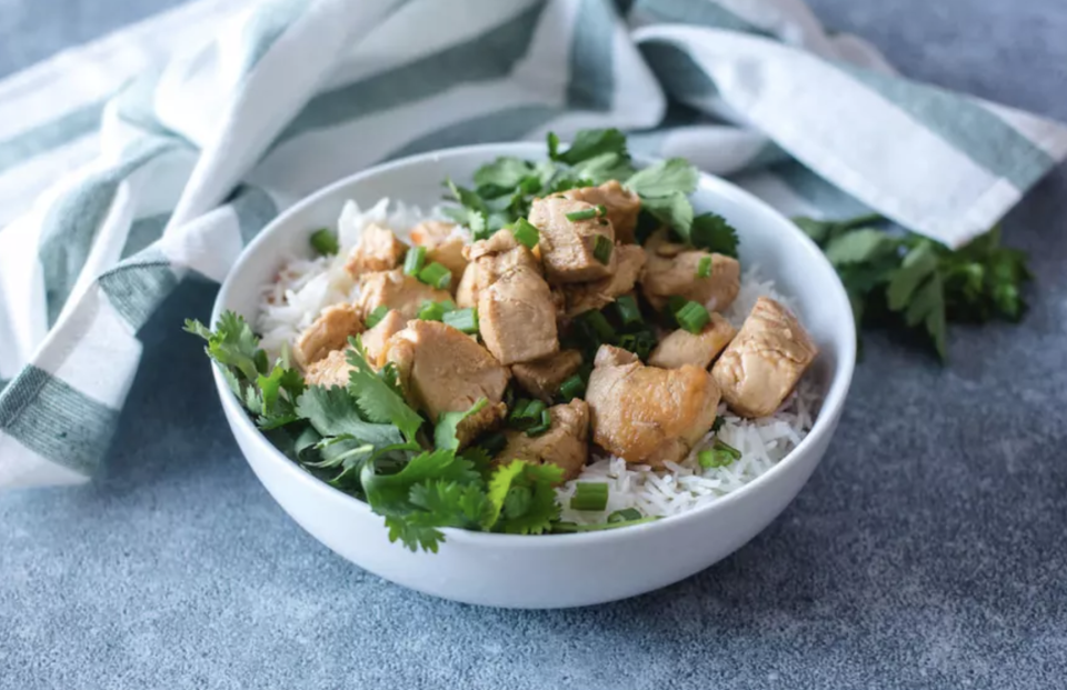 <p>Using the adobo technique native to the Philippines, this classic chicken adobo recipe uses apple cider vinegar and garlic, bay leaves and soy sauce for a punchy kick. </p> <p><a href="https://www.thedailymeal.com/recipes/instant-pot-chicken-adobo?referrer=yahoo&category=beauty_food&include_utm=1&utm_medium=referral&utm_source=yahoo&utm_campaign=feed" rel="nofollow noopener" target="_blank" data-ylk="slk:For the Instant Pot Chicken Adobo recipe, click here.;elm:context_link;itc:0;sec:content-canvas" class="link ">For the Instant Pot Chicken Adobo recipe, click here.</a></p>