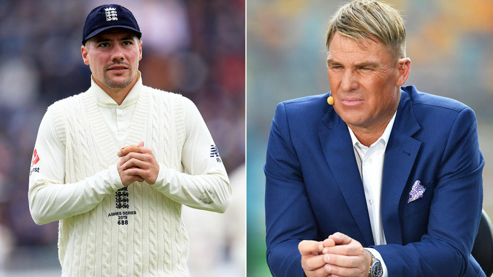 Pictured on the right, Shane Warne has savaged the Rory Burns injury situation.