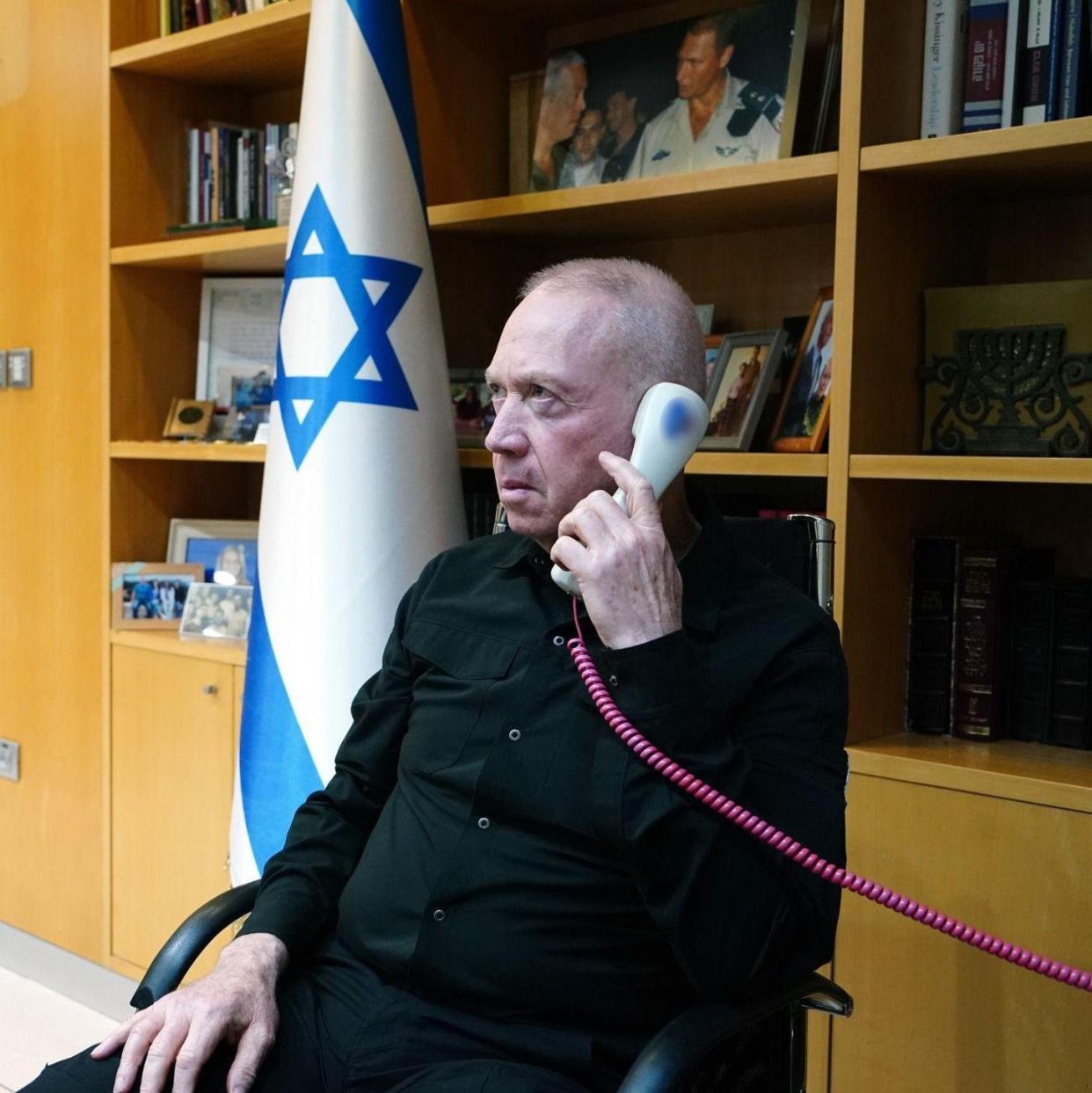 Yoav Gallant, Israel's defence minister, already receiving feedback on the phone to Lloyd Austin, the US Defence Secretary