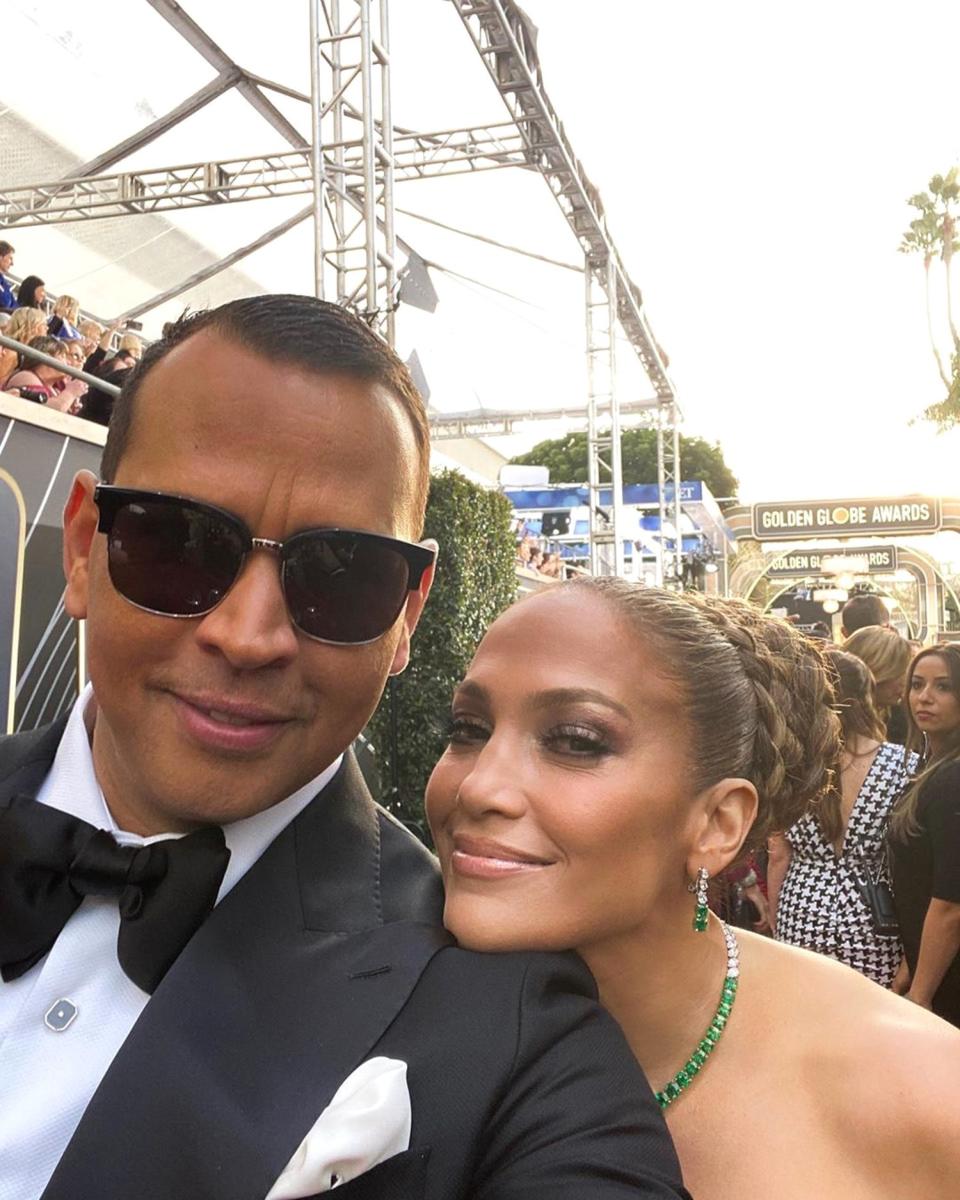 The pair made sure to snap a smiling selfie on the red carpet ahead of the show. "Head of @jlo security, reporting for red carpet duty!" Rodriguez <a href="https://www.instagram.com/p/B69aAdwgZEz/" rel="nofollow noopener" target="_blank" data-ylk="slk:joked;elm:context_link;itc:0;sec:content-canvas" class="link ">joked</a>. 