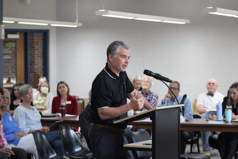 Ellsworth Community School Superintendent Aaron Gaffney asked board of health members to consult with schools prior to making decisions regarding grants impacting them at the June 6 meeting.