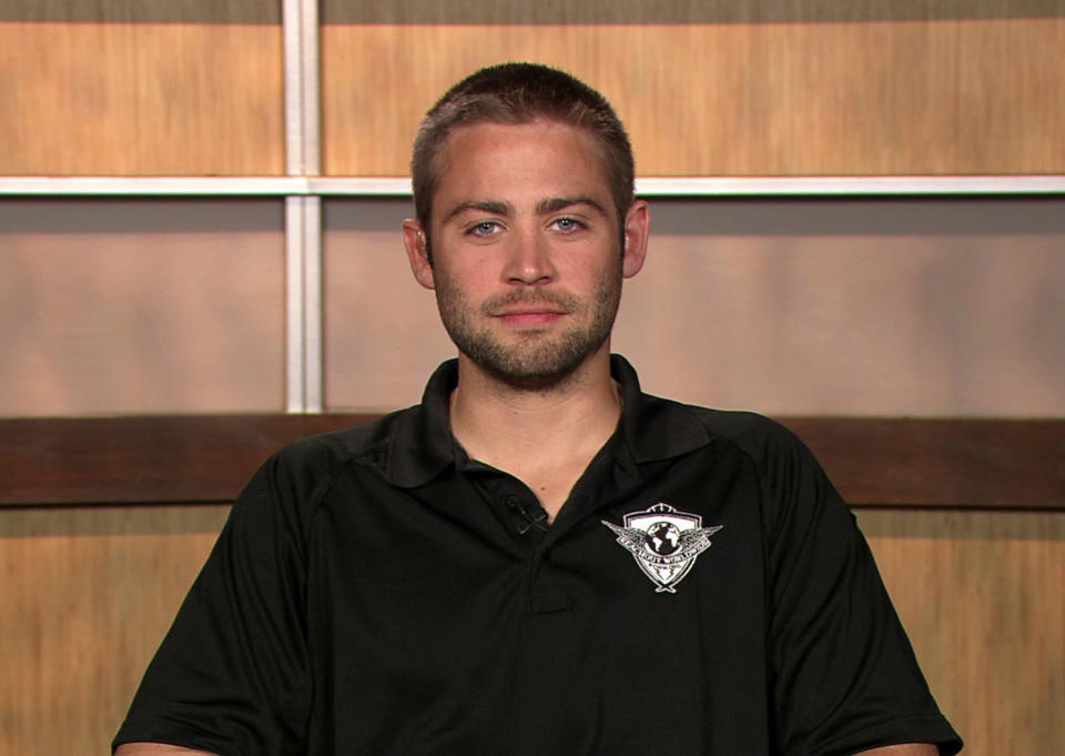 This image from video shows Cody Walker, brother of the late actor Paul Walker, during an interview Thursday, April 24, in Los Angeles. Paul Walker died from injuries suffered in a car crash on Nov. 30, 2013 in Valencia, Calif. (AP Photo/APTV)