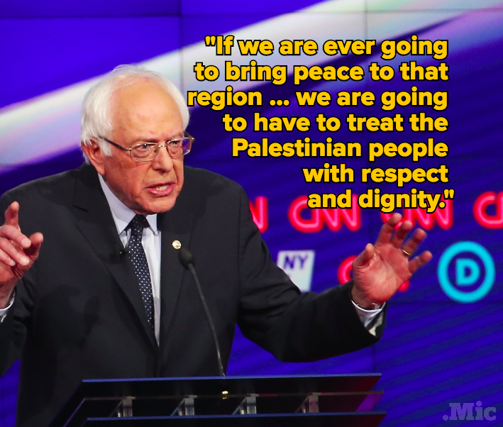 Bernie Sanders Is the First Presidential Candidate to Show Sympathy for Palestinians