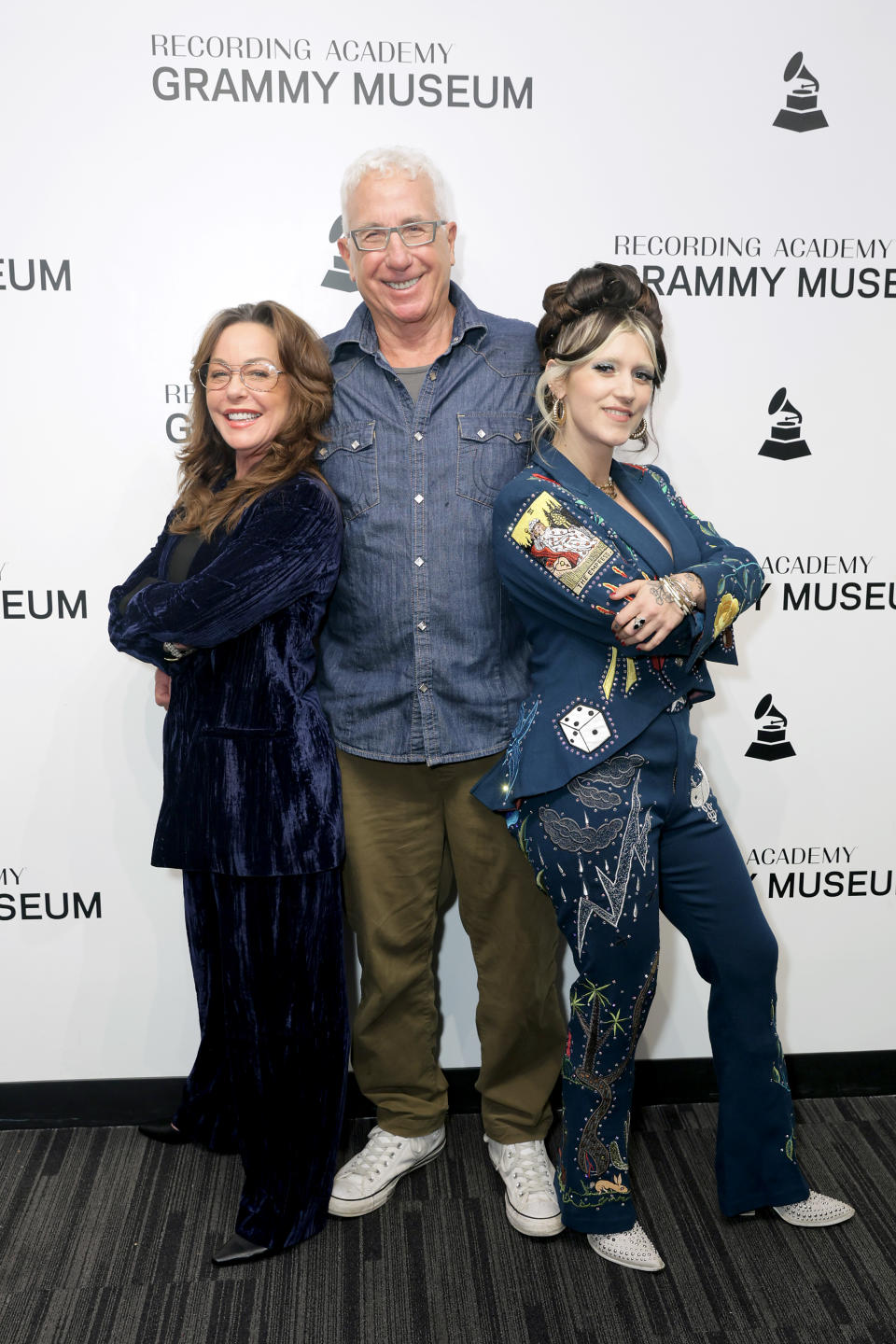 LOS ANGELES, CALIFORNIA - NOVEMBER 15: Polly Parsons, David Prinz, and Sierra Ferrell attend Celebrating Gram Parsons, Amoeba Music, and RSD Black Friday at The GRAMMY Museum on November 15, 2023 in Los Angeles, California. (Photo by Rebecca Sapp/Getty Images for The Recording Academy)