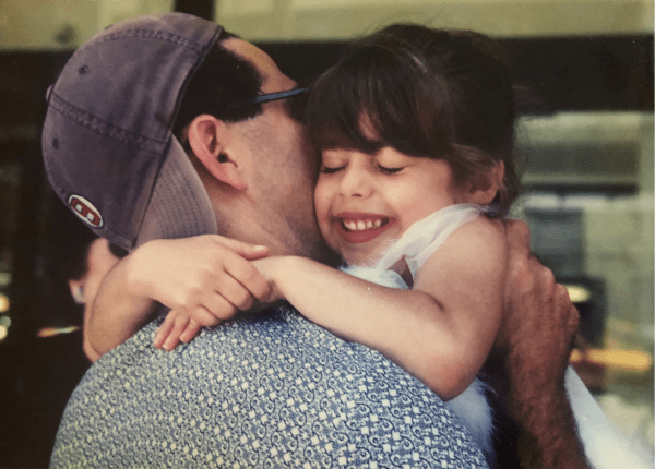 Stuart Horwitz and his young daughter, Fifer